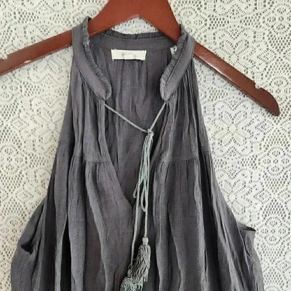 Wishlist Rayon High Neck Keyhole Tunic Tank Blouse M - Picture 3 of 8